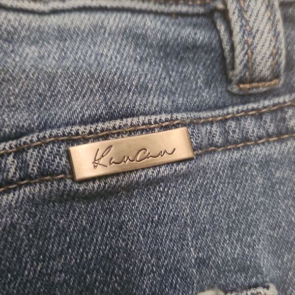 KanCan Women's Blue Denim Straight Leg Jeans w/ Extra Ankle Detailing Size 9/28 - Picture 9 of 12